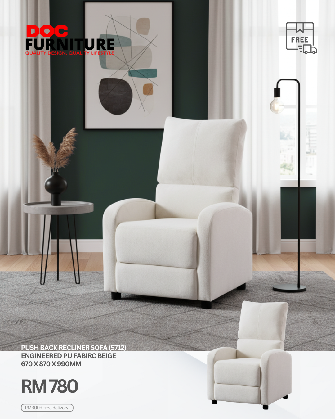 Living room furniture — D.O.C Furniture Miri showroom