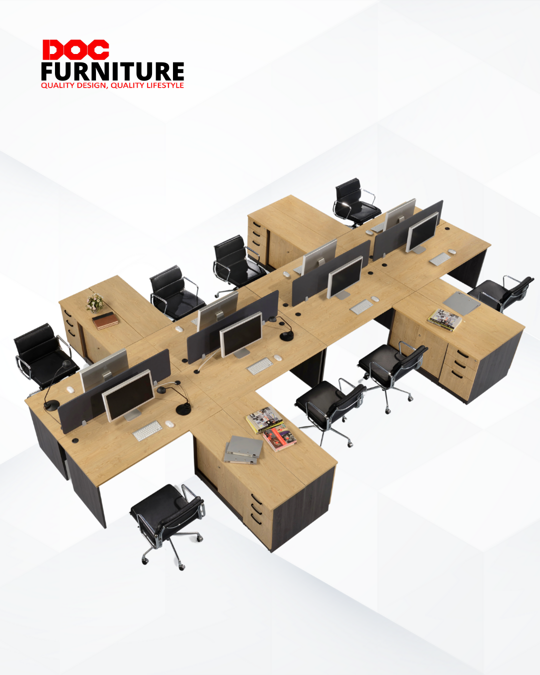 The Future is Bright, Durable, and Yellow Oak.
In a world where productivity and employee well-being are paramount, the choice of office furniture plays a more significant role than ever. Yellow Oak color melamine top office desks and furniture offer a winning combination: the appealing, light-filled warmth of natural wood aesthetics fused with the unmatched durability and practicality of modern materials.