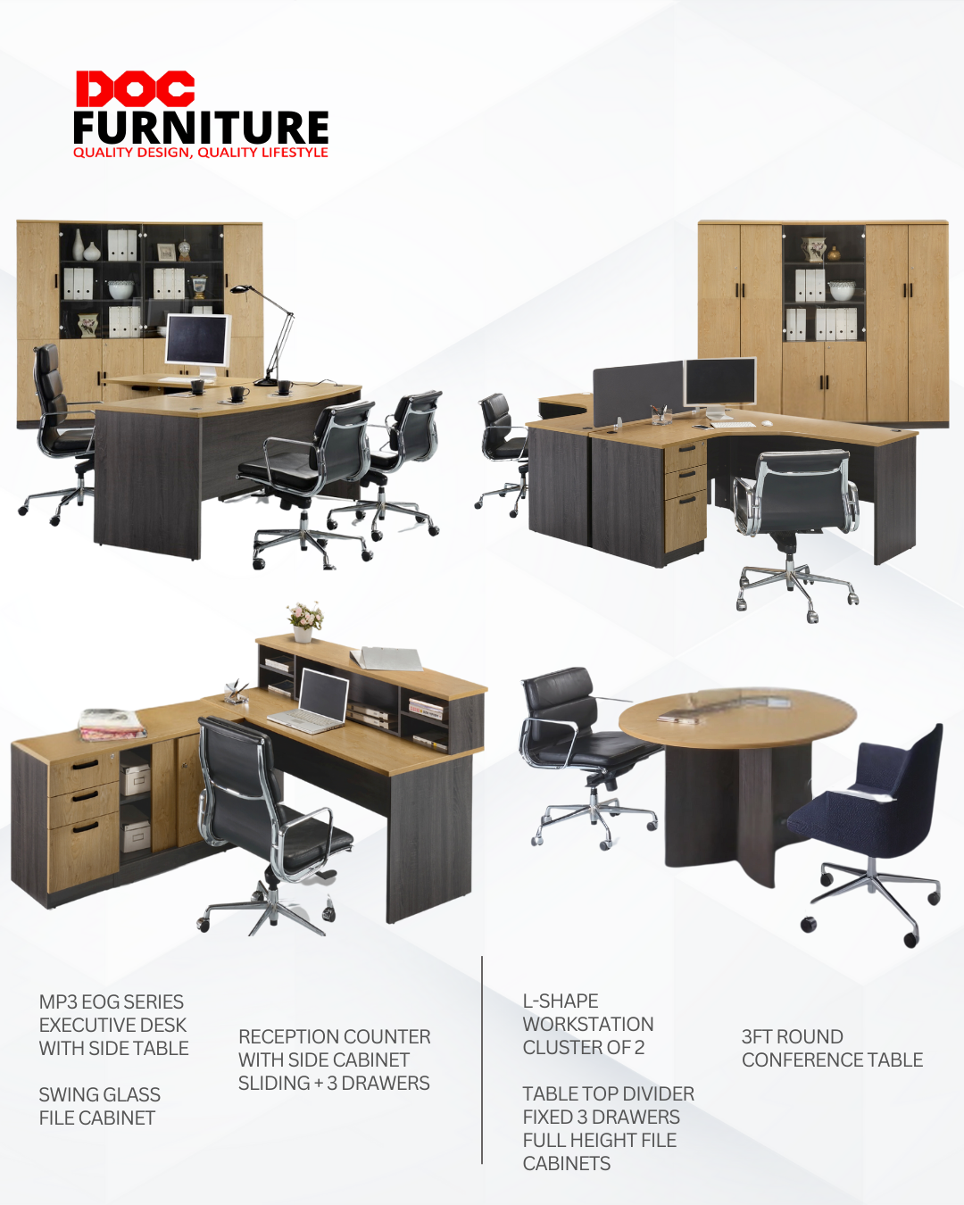 Office workstation desk — D.O.C Furniture Miri