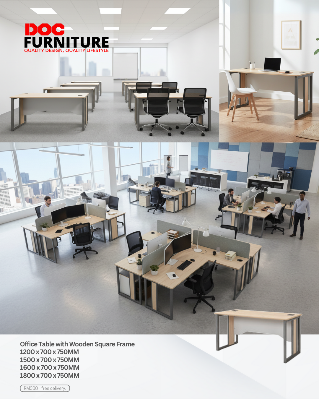 Office chair and desk setup — D.O.C Furniture Miri