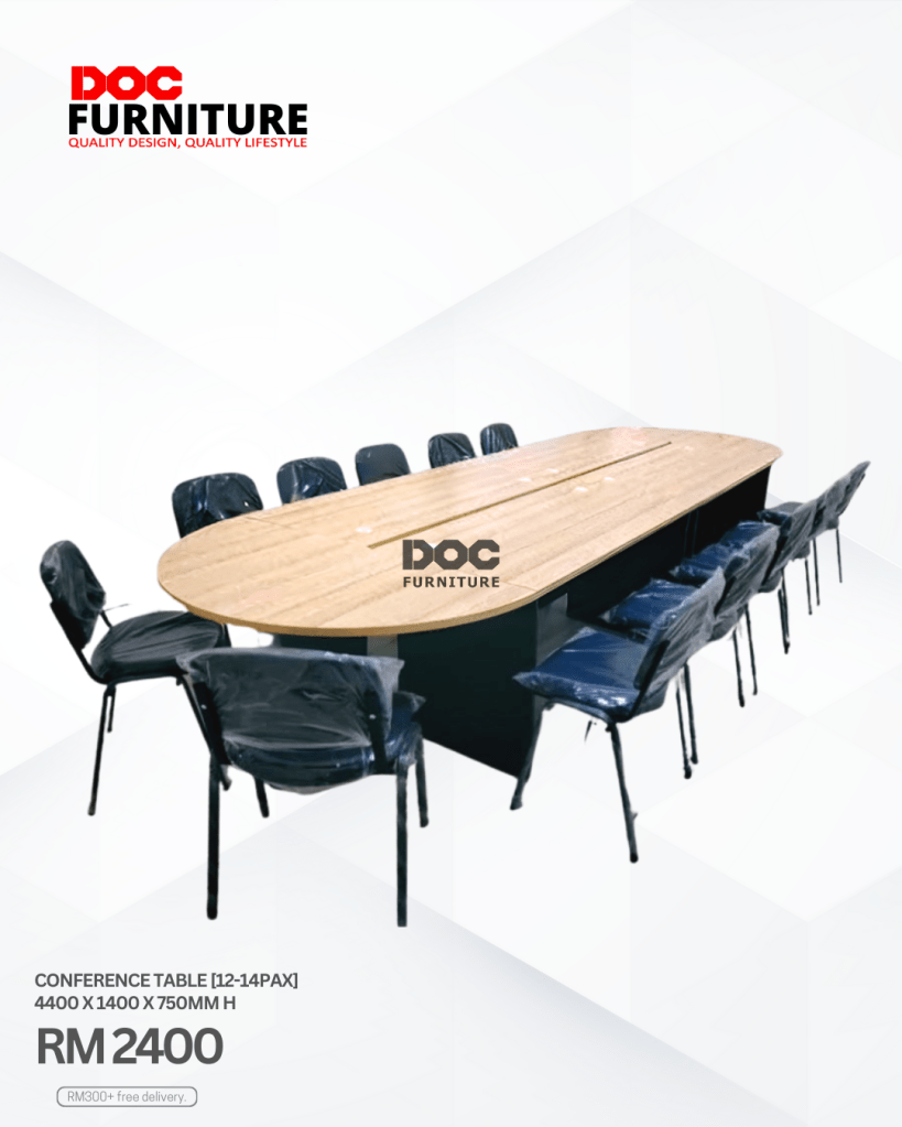 Big ideas need a big table! 🤝 Elevate your meeting space with our spacious Conference Table from DOC Furniture, comfortably seating 12-14 people. Quality design at an amazing value: RM 2400 with RM300+ FREE delivery!

#DOCFurniture #ConferenceTable #MeetingRoom #OfficeFurniture #QualityDesign