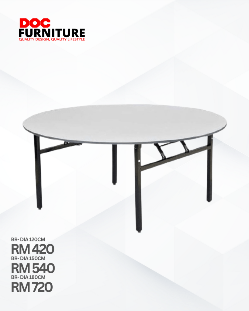 Host your next gathering with ease! ✨ Our versatile and durable round folding tables are perfect for events, home use, or any space that needs flexible seating. Available in various sizes to fit your needs, starting from just RM420! Experience quality design and a quality lifestyle with DOC Furniture. 💖

DM us to get yours today!

#DOCFurniture #FoldingTable #EventFurniture #VersatileDesign #QualityFurniture