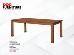 A rectangular, bright oak wooden dining table, model DT-369, designed for 8 people, with dimensions L2000xW1000xH740, available from DOC Furniture for RM 800.